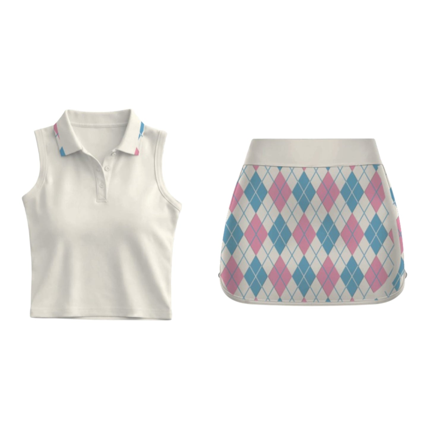 Blush Argyle Court Set